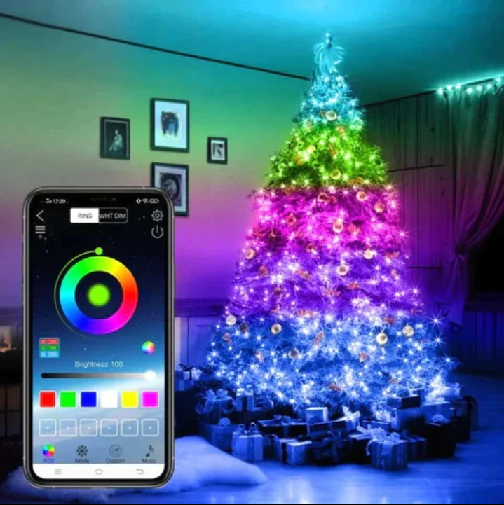 LUCES NAVIDEÑAS CON BLUETOOTH - RGV INTELIGENTES 10 METROS