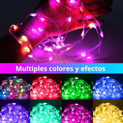 LUCES NAVIDEÑAS CON BLUETOOTH - RGV INTELIGENTES 10 METROS