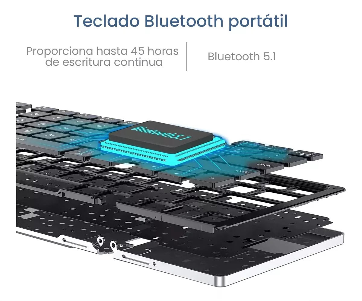 TECLADO PLEGABLE  INALÁMBRICO CON TOUCHPAD