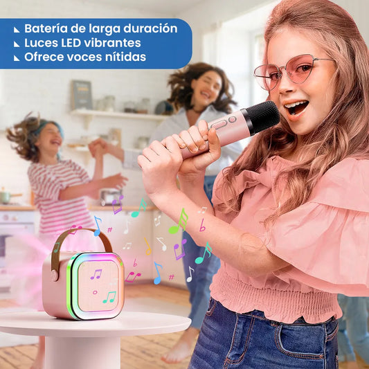 MICRÓFONO KARAOKE INALÁMBRICO + PARLANTE BLUETOOTH