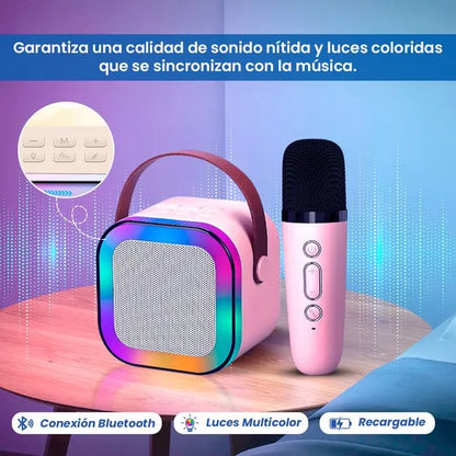 MICRÓFONO KARAOKE INALÁMBRICO + PARLANTE BLUETOOTH