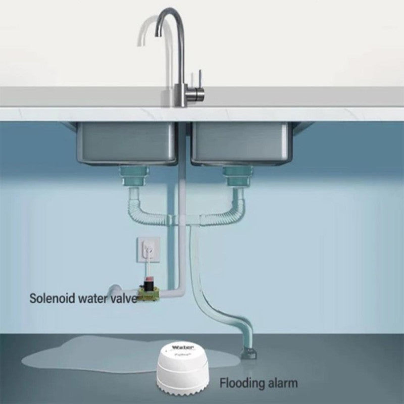 Sensor de inundación Tuya con sirena inteligente ZigBee integrada PST-SQ400B